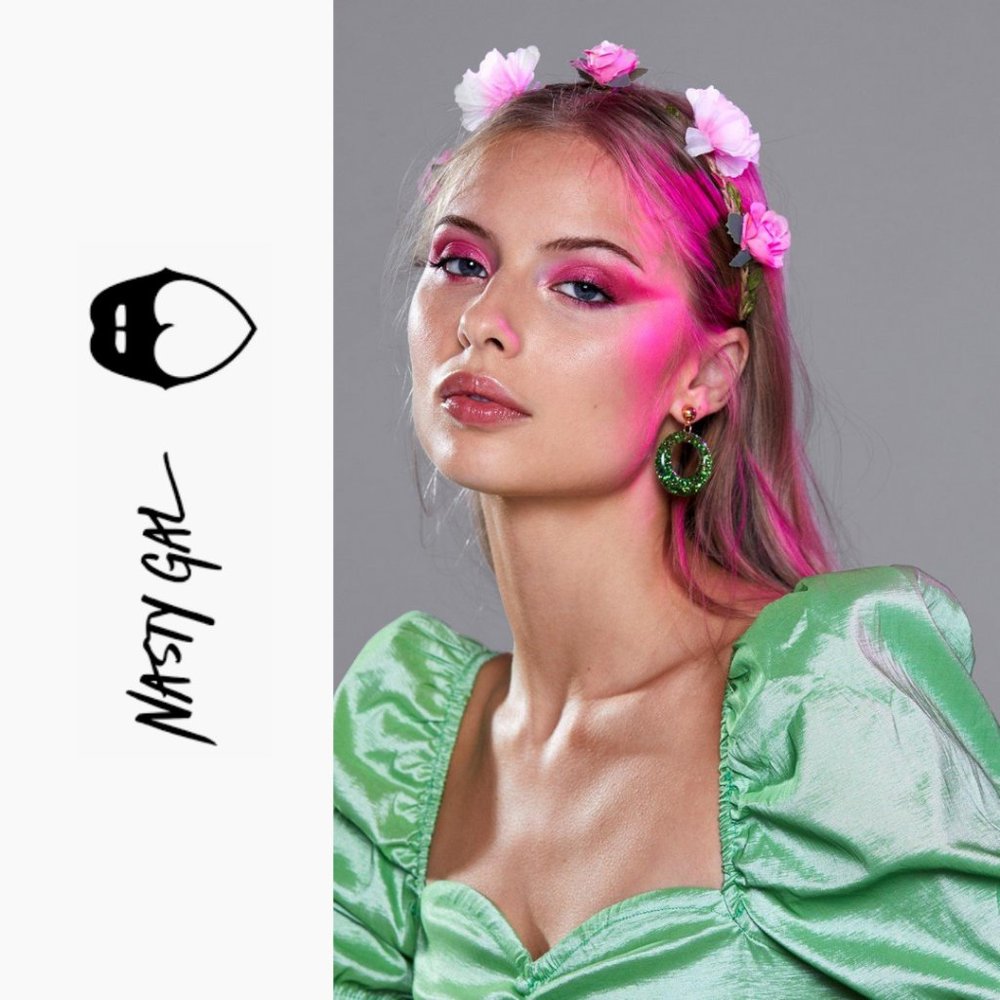 NWT Nasty Gal Pink Floral Headband